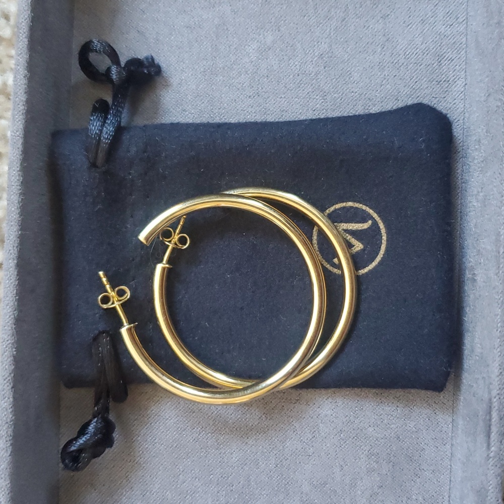 Mejuri Vermeil Tube Hoops